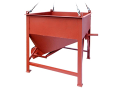 Concrete bucket Square Type with side unloading or discharge